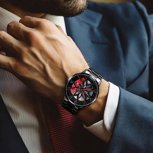 Spinning Car Wheel Watch