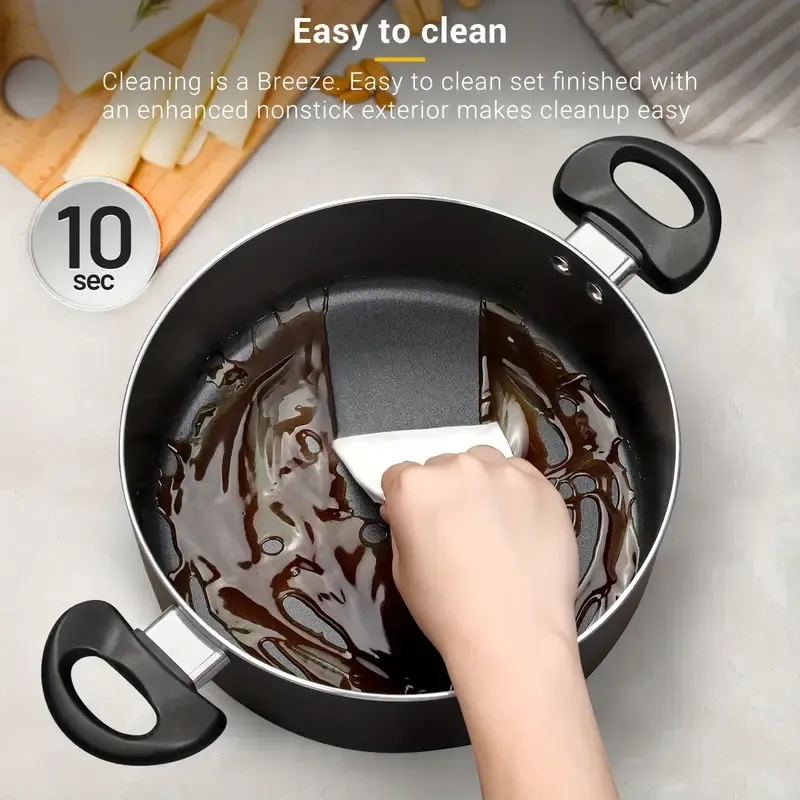 Hot-selling 13-piece pot set with non-stick soup pot milk pot frying pan