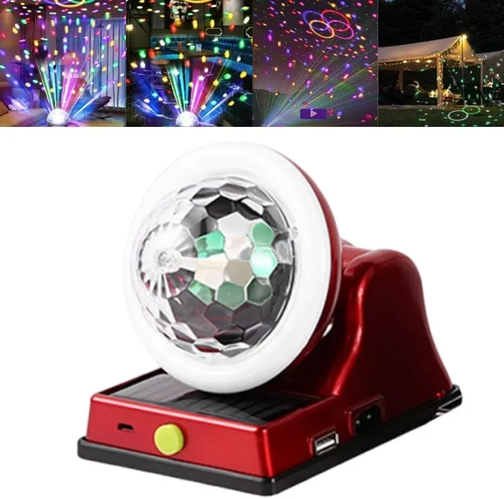 Solar Charging Colorful Magic Ball RGB Atmosphere Light