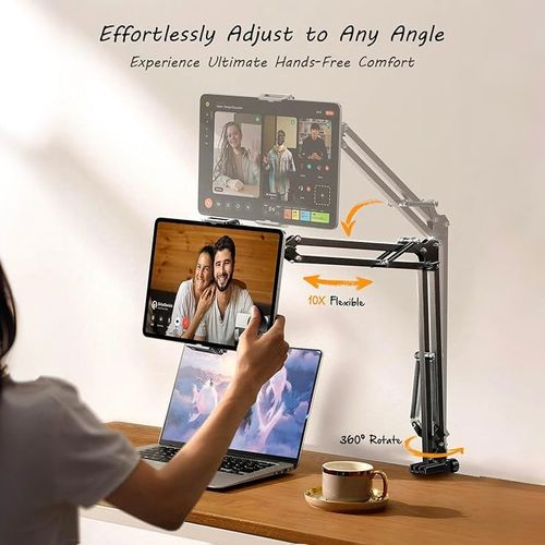 360-degree rotating adjustable and stable multifunctional aluminum alloy stand metal cantilever desktop mobile phone iPad stand