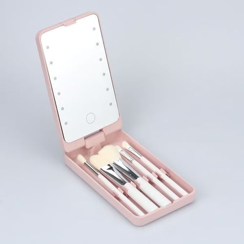 ⏳Fill-in light makeup brush set with mirror case