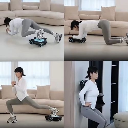 Professional Four-Wheel Flat Ab Roller for Ultimate Core Workout