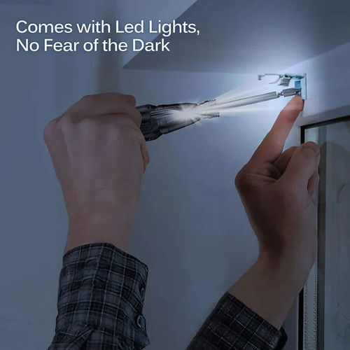 Mini aparafusadora eléctrica sem fios recarregável de lítio de 3,6 V com ponta magnética e luz de trabalho