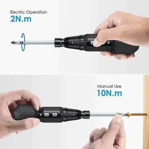 Mini aparafusadora eléctrica sem fios recarregável de lítio de 3,6 V com ponta magnética e luz de trabalho
