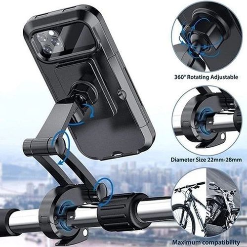 Suporte para telemóvel à prova de água para bicicletas e motociclos