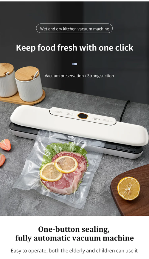 Máquina automática de embalagem de sacos de armazenamento de alimentos para uso doméstico Mini seladora a vácuo para alimentos