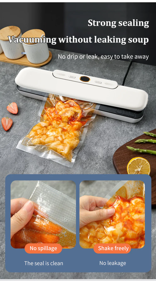 Máquina automática de embalagem de sacos de armazenamento de alimentos para uso doméstico Mini seladora a vácuo para alimentos