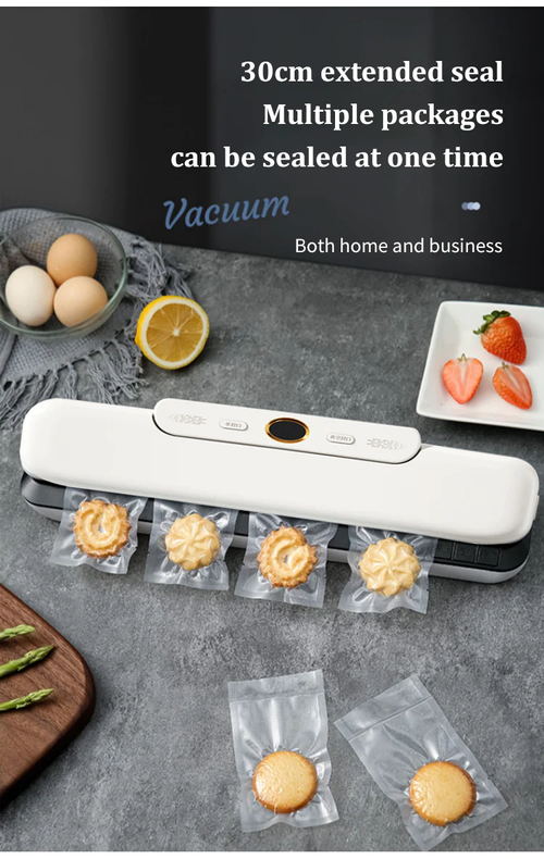Máquina automática de embalagem de sacos de armazenamento de alimentos para uso doméstico Mini seladora a vácuo para alimentos