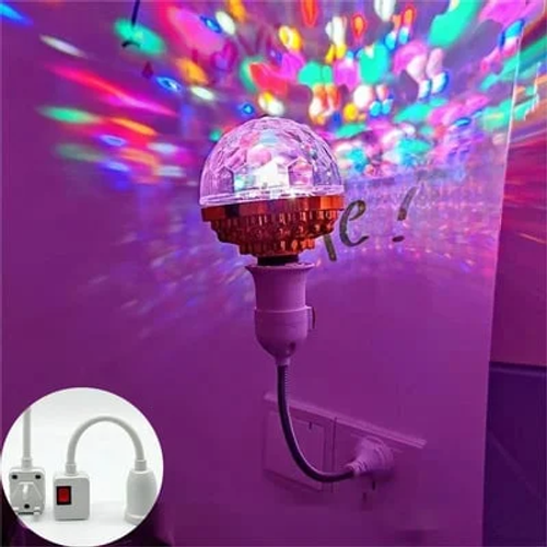 Luz giratória colorida de bola de discoteca