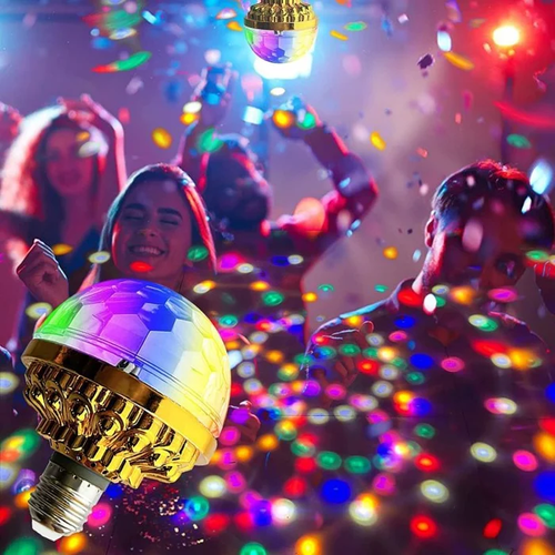 Luz giratória colorida de bola de discoteca