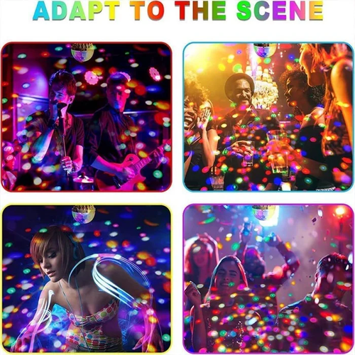 Luz giratória colorida de bola de discoteca