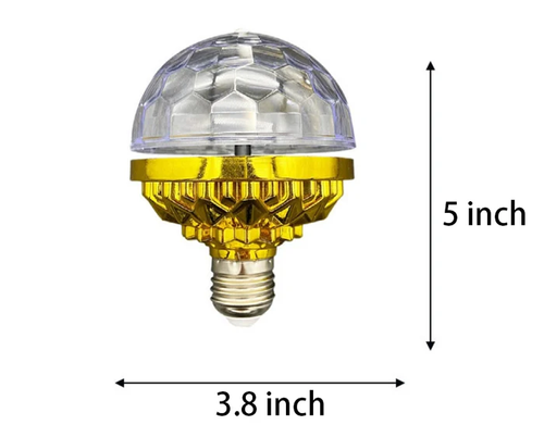 Luz giratória colorida de bola de discoteca