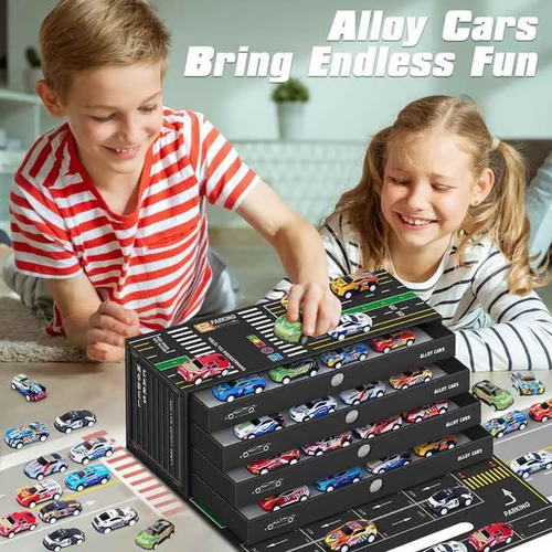 🔥48 peças de carros de liga leve e brinquedos de corrida para crianças - 🎁PRESENTE PERFEITO PARA CRIANÇAS🎁