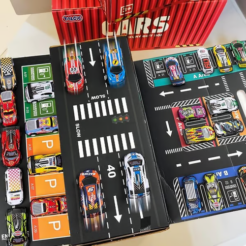 🔥48 peças de carros de liga leve e brinquedos de corrida para crianças - 🎁PRESENTE PERFEITO PARA CRIANÇAS🎁