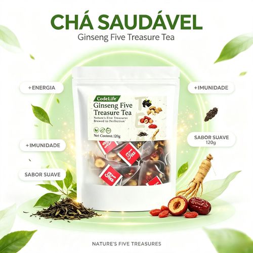Fórmula de chá para os rins, Chá de Ginseng Cinco Tesouros, Chá Aromático Combinado Cinco Tesouros, Chá de Tâmara Vermelha, Chá de Goji, Chá para Homens, Chá da Saúde, Fórmula Herbal de Amora, Chá da Saúde WB