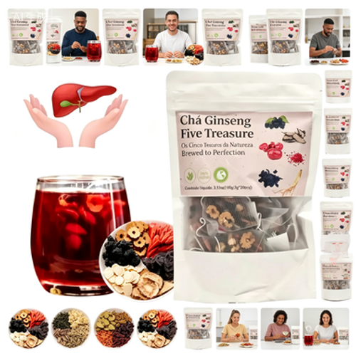 Chá para os Rins, Ginseng, Chá Cinco Tesouros, Combinação de Chás Aromáticos, Chá Oito Tesouros, Chá de Tâmara Vermelha, Chá de Goji, Chá Masculino, Chá para a Saúde, Chá de Ervas de Amora, Chá para a Saúde, 20 saquetas, Biológico