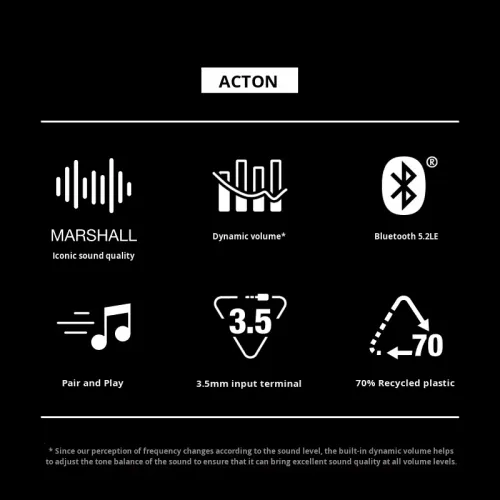 MARSHALL ACTON III Home Speaker High Volume Subwoofer Box with Adjustable Mid-Bass for Party Birthday Gif