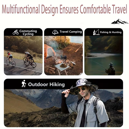 New Solar-powered Fan Hat - Rechargeable solar USB power supply with two fans