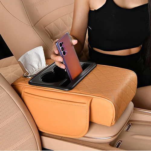 Multifunctional car armrest cushion