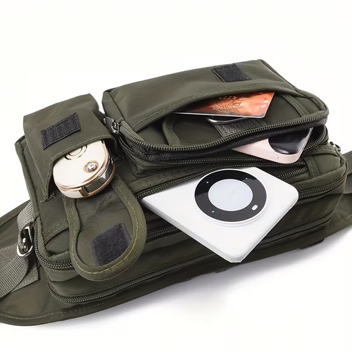 Practical Waist Bag Practical  Multi-pocket Waist Bag | One Size Pure Color Outdoor Leisure Single Shoulder
