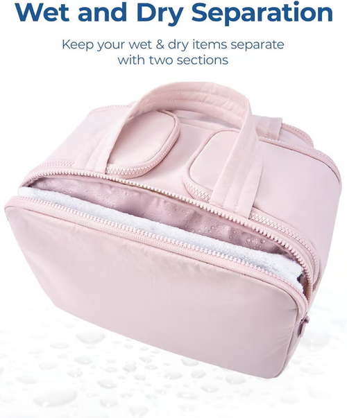 Large Capacity Wide-Open Travel Cosmetic Bag