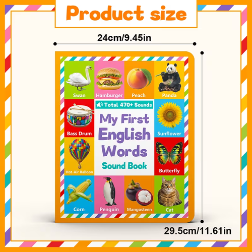 My First Words Sound Book: Interactive Talking Book for Kids to Learn English Letters and Words with Fun and Playful Activities