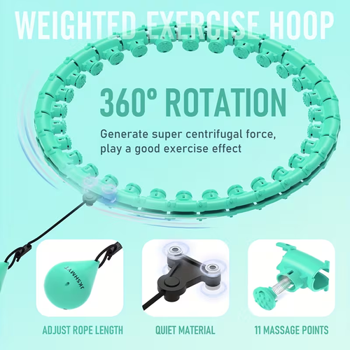 Smart Pilates Ring With 30 Detachable Knots, Infinity Hoops For Adults And Beginners