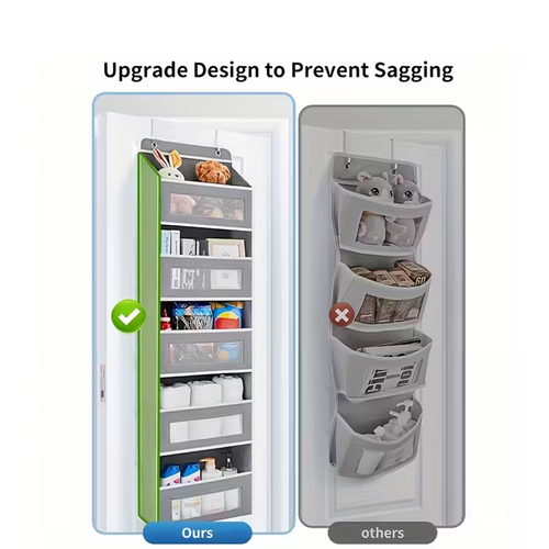 Hanging Storage | Organizer 4 Shelves, 4 Large Capacity Pockets Hanging Storage Organizer | Fabric Behind Door, Over The Door Organizer Bin, Wardrobe Storage | for Bedroom, Bathroom, Food Pantry, Home Storage