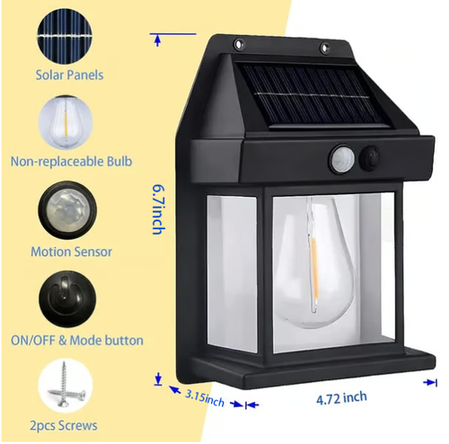 New Outdoor Solar Wall Lamp