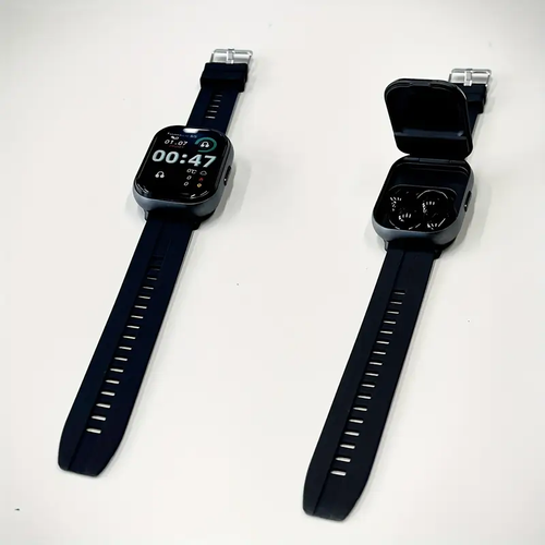 The new 2-in-1 multi-functional smart device is equipped with a silicone strap, supports both calling and sports functions, comes with a 2.01-inch high-definition screen, and is also accompanied by TWS wireless headphones.