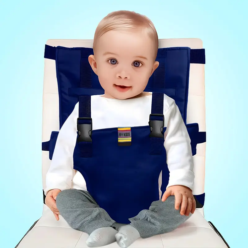 Adjustable Height Baby Booster Seat Harness with Safety Belt  Cushion  Foldable High