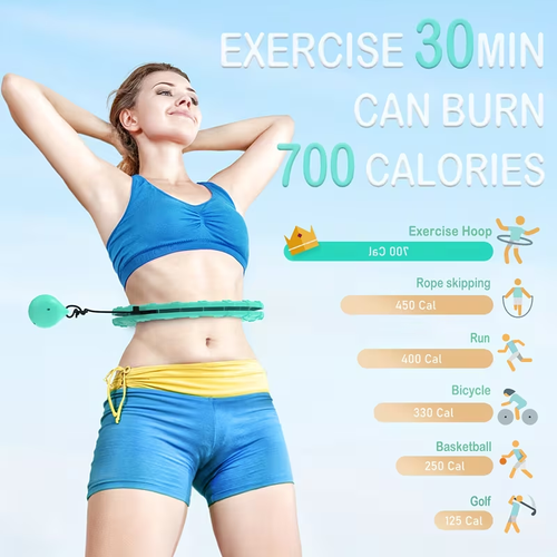 Smart Pilates Ring With 30 Detachable Knots, Infinity Hoops For Adults And Beginners