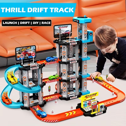 3D multi-layer racing track toy set