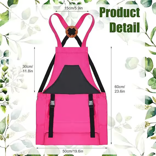 ✨Cross Back Gardening Apron With Deep Kangaroo Release Pockets