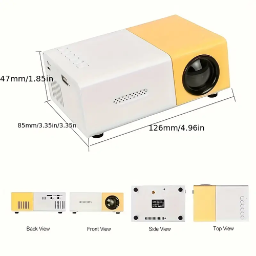 Mini Projector - Vivid 3D Visuals, Wide Compatibility, Convenient Home Theater Remote