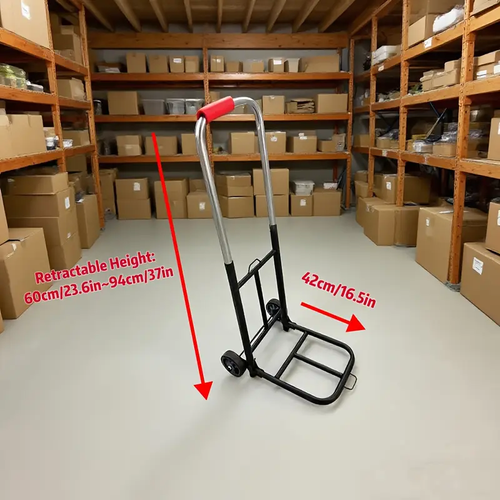 Portable Hand Truck for Home, Office, Commercial Use - Ideal for Luggage, Boxes, Bags, Packages, Moving Essentials Carrier, Sturdy Frame Construction, Home Organization, Reinforced Structure, Office Workers, Hand Trucks & Carts for Commercial, Retail Use, Residential Shoppers, Office