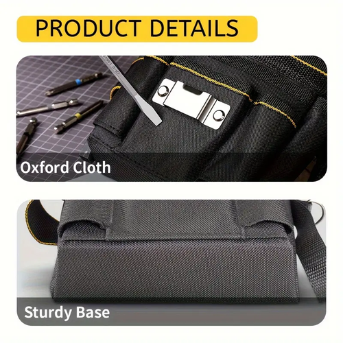 Electrician Waist Pack Tool Pouch Portable Storage Repair Wear-Resistant Multi-Functional Tool Hanging Bag