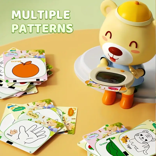Multifunctional English Learning Machine | Children's Card Machine | Interactive Audio Learning Cards with Animal Patterns and Letters | Educational Parent-Child Activity Toy