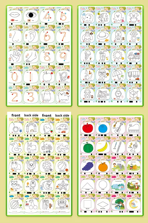 Multifunctional English Learning Machine | Children's Card Machine | Interactive Audio Learning Cards with Animal Patterns and Letters | Educational Parent-Child Activity Toy