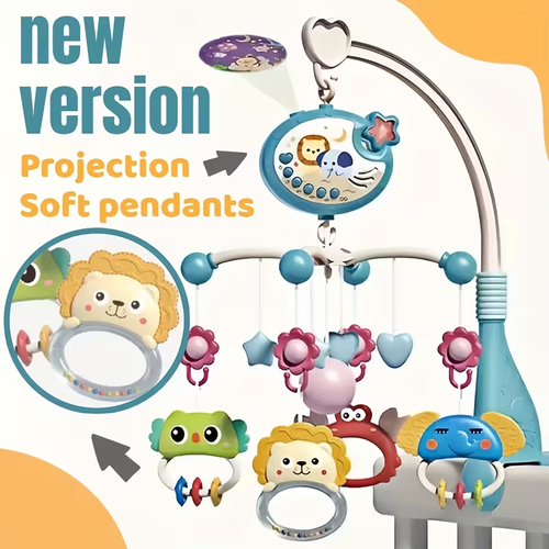 Baby mobile toys with music and lights, rocking baby toy with children's music
