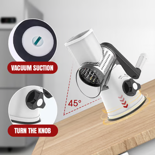Multifunctional Manual Rotary Grater & Chopper