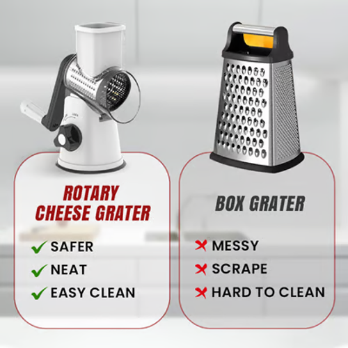 Multifunctional Manual Rotary Grater & Chopper