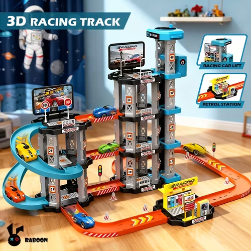 3D multi-layer racing track toy set
