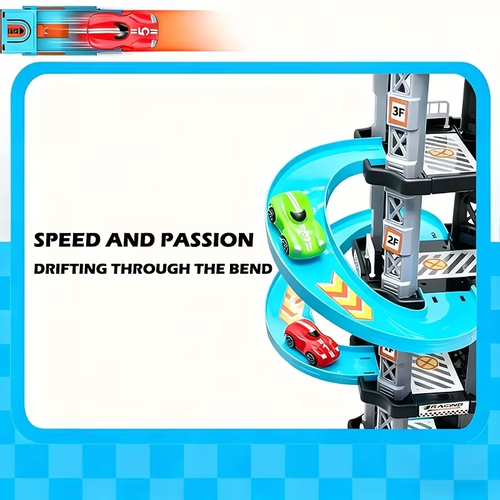 3D multi-layer racing track toy set