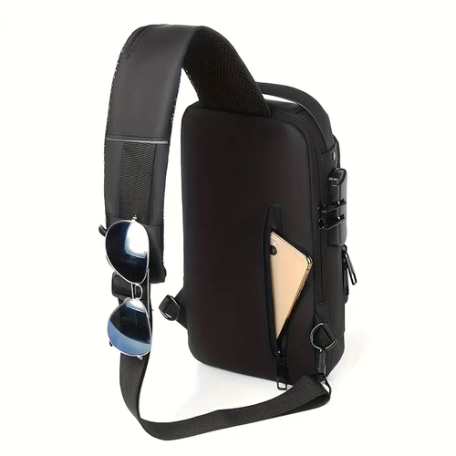 AntiTheft Motorcycle Backpack with Lock, Convertible Crossbody Bag