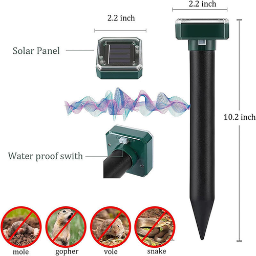 Solar-powered waterproof ultrasonic bird repeller-Shoot once, shoot twice