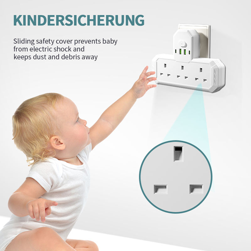 High-power multi-functional socket with fuse