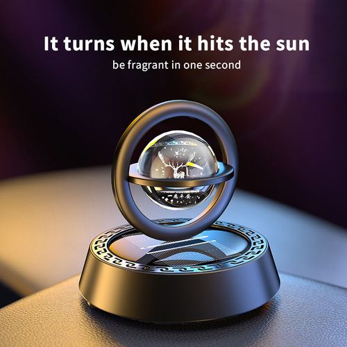 Solar-powered rotating dashboard aromatherapy