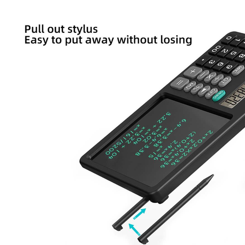 Solar-powered handwriting calculator