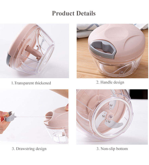 Multi-functional hand-operated meat grinder